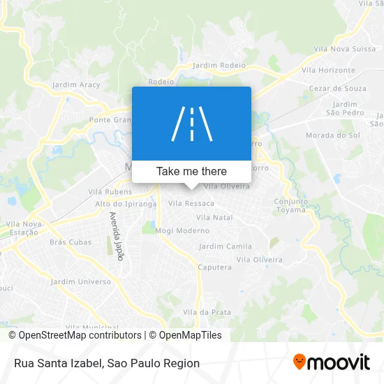 Rua Santa Izabel map