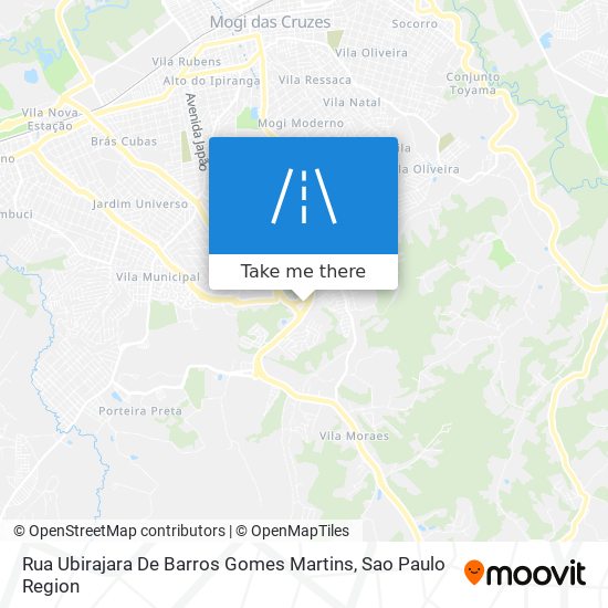 Rua Ubirajara De Barros Gomes Martins map