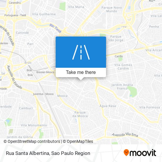 Mapa Rua Santa Albertina