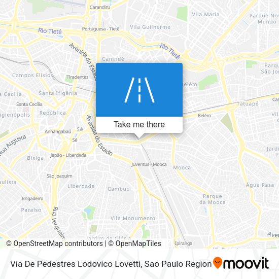 Via De Pedestres Lodovico Lovetti map