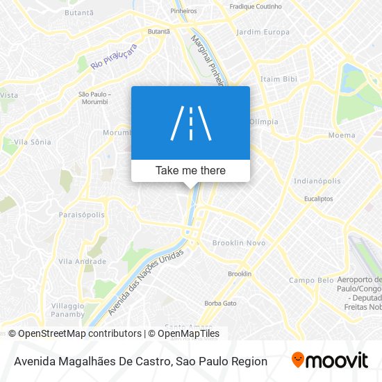 Mapa Avenida Magalhães De Castro