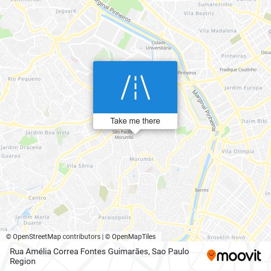 Mapa Rua Amélia Correa Fontes Guimarães