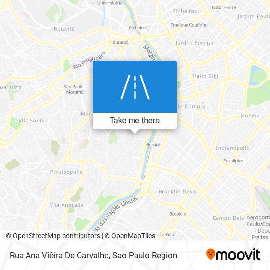 Mapa Rua Ana Viêira De Carvalho