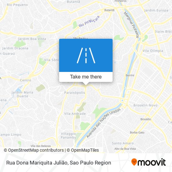 Mapa Rua Dona Mariquita Julião