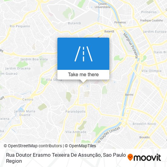 Mapa Rua Doutor Erasmo Teixeira De Assunção