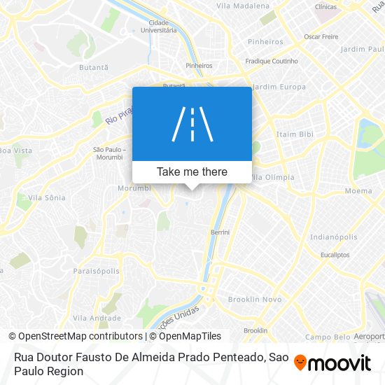 Mapa Rua Doutor Fausto De Almeida Prado Penteado