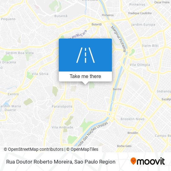 Mapa Rua Doutor Roberto Moreira