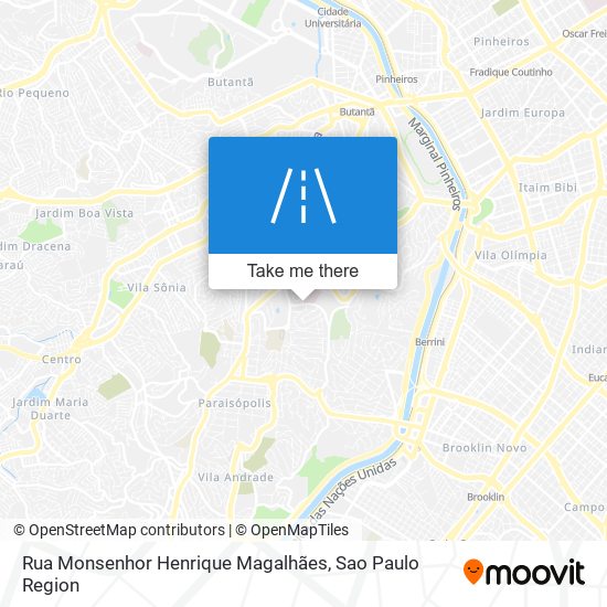 Mapa Rua Monsenhor Henrique Magalhães