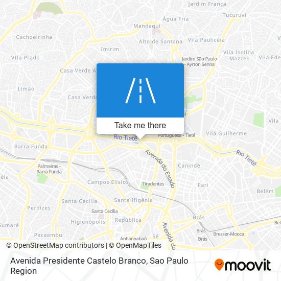 Mapa Avenida Presidente Castelo Branco
