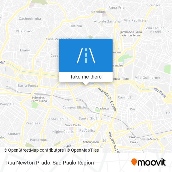 Mapa Rua Newton Prado