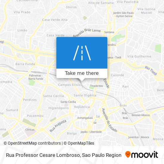 Rua Professor Cesare Lombroso map