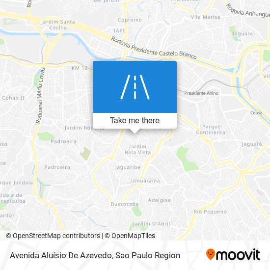 Mapa Avenida Aluísio De Azevedo