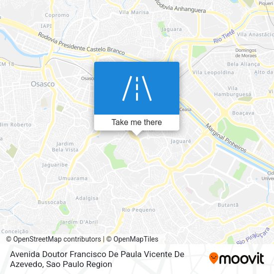 Avenida Doutor Francisco De Paula Vicente De Azevedo map