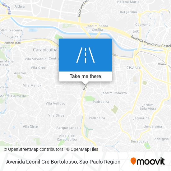 Mapa Avenida Léonil Cré Bortolosso