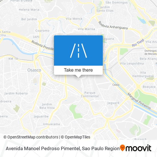 Avenida Manoel Pedroso Pimentel map