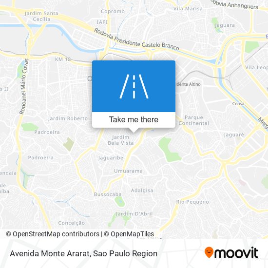 Mapa Avenida Monte Ararat