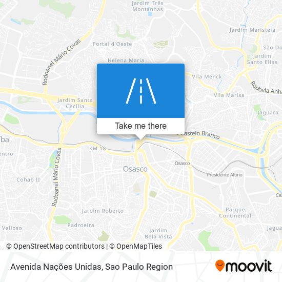 Avenida Nações Unidas map