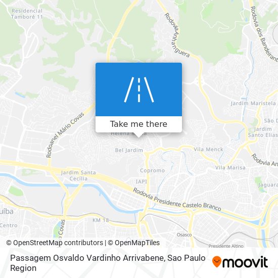 Mapa Passagem Osvaldo Vardinho Arrivabene