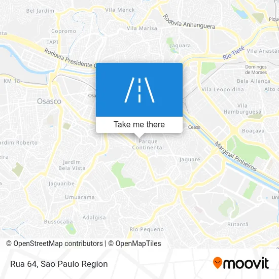 Rua 64 map