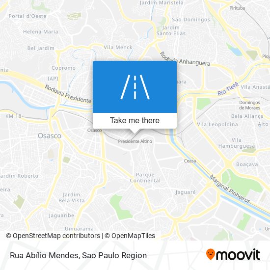 Mapa Rua Abílio Mendes