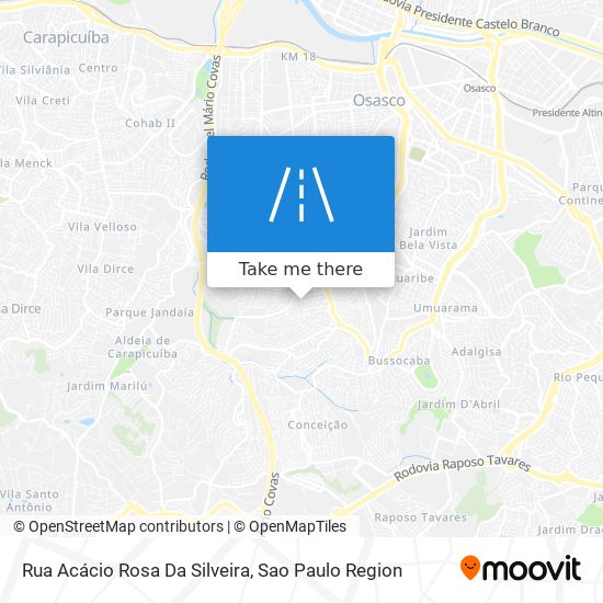 Mapa Rua Acácio Rosa Da Silveira