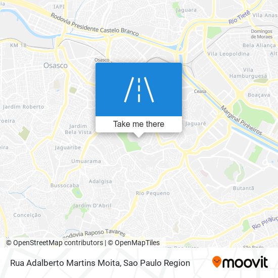 Mapa Rua Adalberto Martins Moita