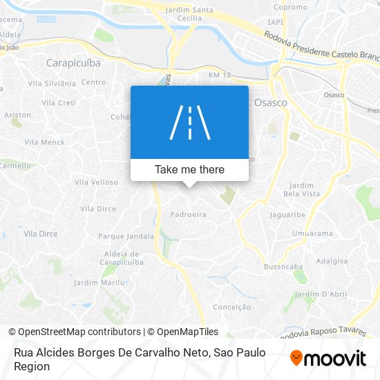 Mapa Rua Alcides Borges De Carvalho Neto