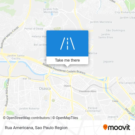 Rua Americana map