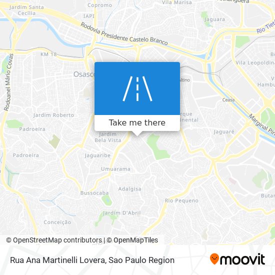Rua Ana Martinelli Lovera map