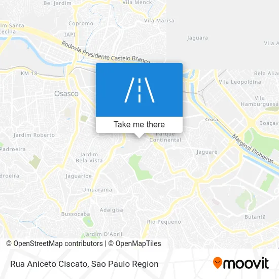 Rua Aniceto Ciscato map