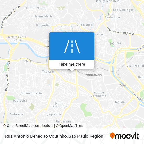 Rua Antônio Benedito Coutinho map