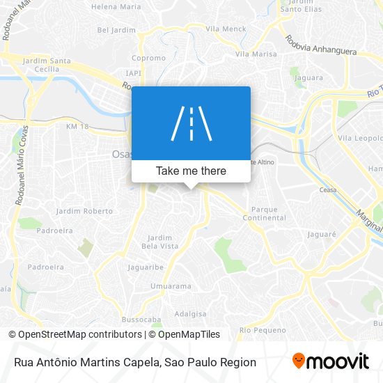 Rua Antônio Martins Capela map