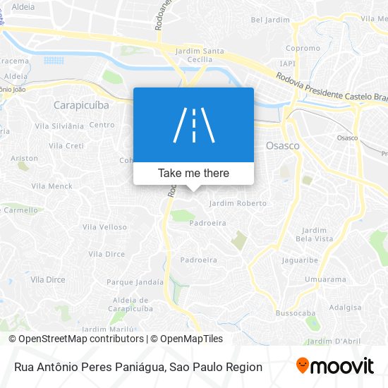 Mapa Rua Antônio Peres Paniágua