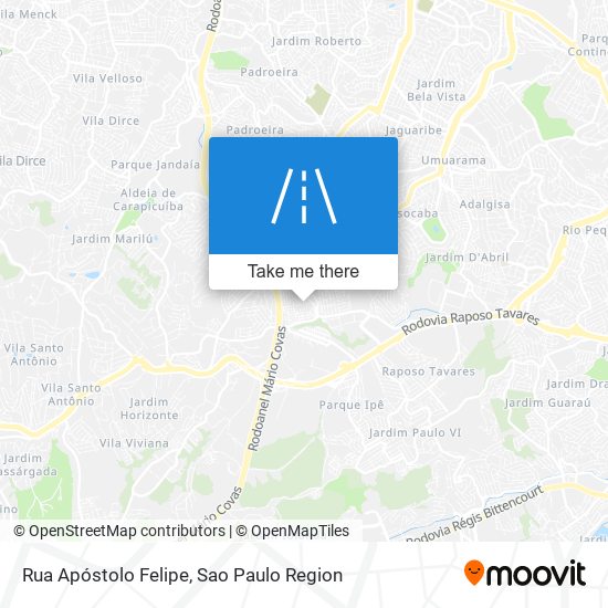 Mapa Rua Apóstolo Felipe