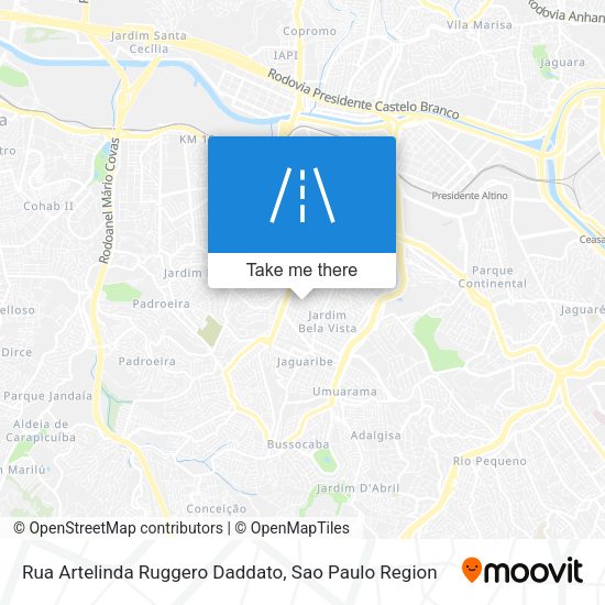 Rua Artelinda Ruggero Daddato map
