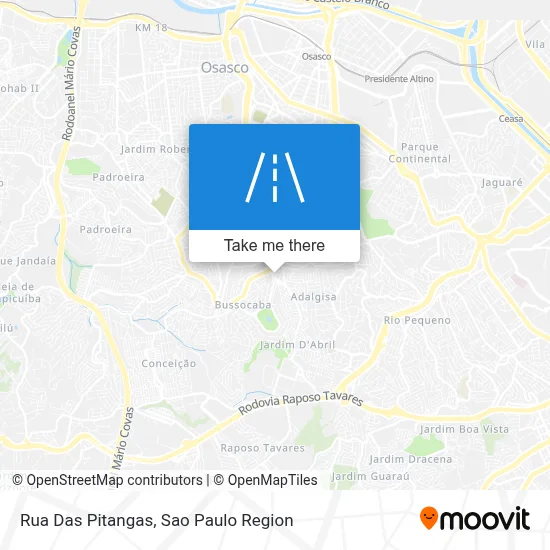 Rua Das Pitangas map
