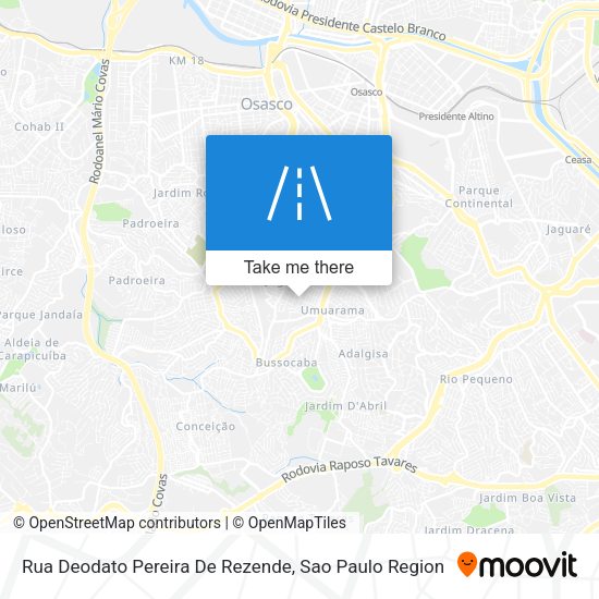 Rua Deodato Pereira De Rezende map