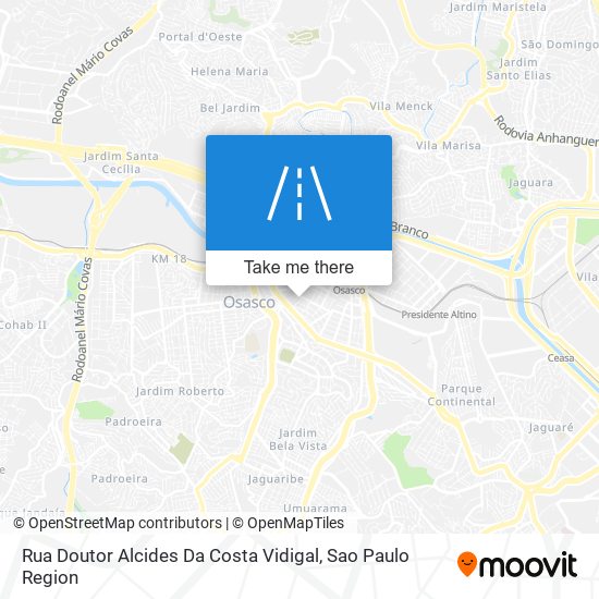 Mapa Rua Doutor Alcides Da Costa Vidigal