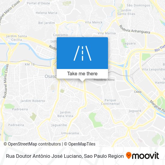 Rua Doutor Antônio José Luciano map