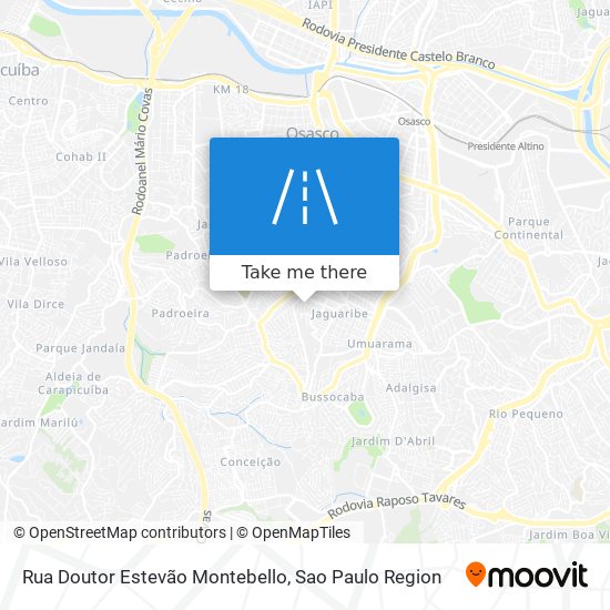 Mapa Rua Doutor Estevão Montebello