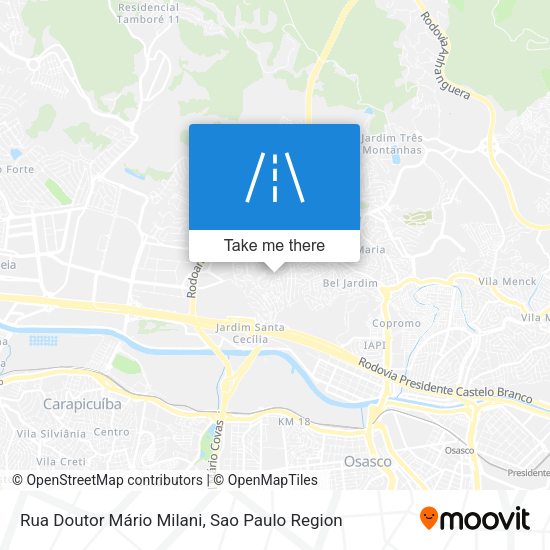 Rua Doutor Mário Milani map