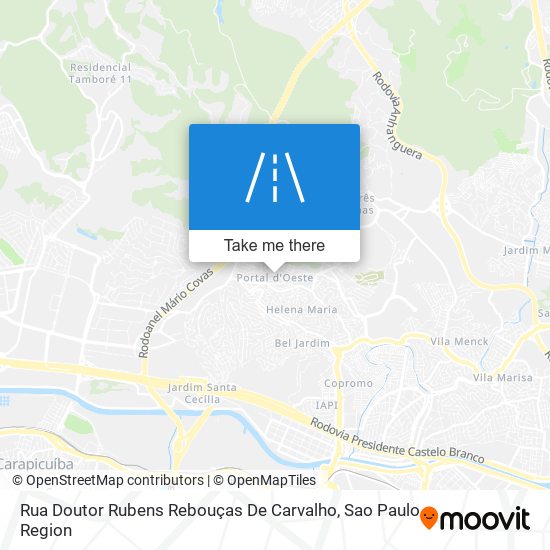 Mapa Rua Doutor Rubens Rebouças De Carvalho