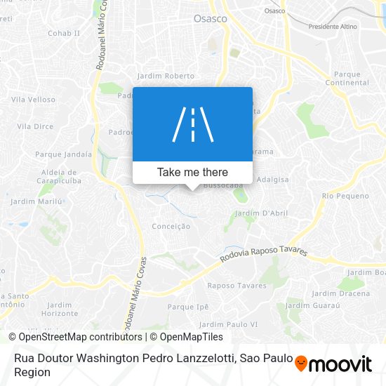 Rua Doutor Washington Pedro Lanzzelotti map