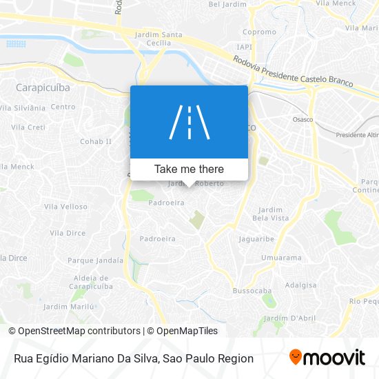 Rua Egídio Mariano Da Silva map