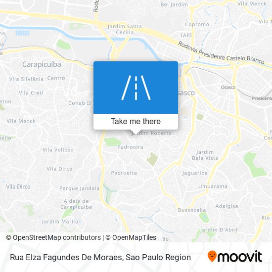 Mapa Rua Elza Fagundes De Moraes