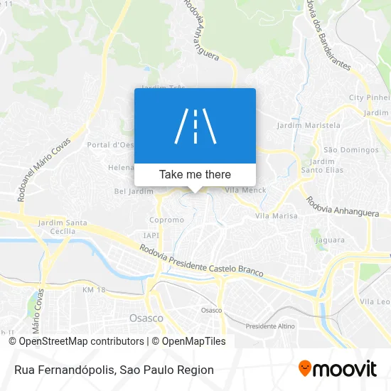Rua Fernandópolis map