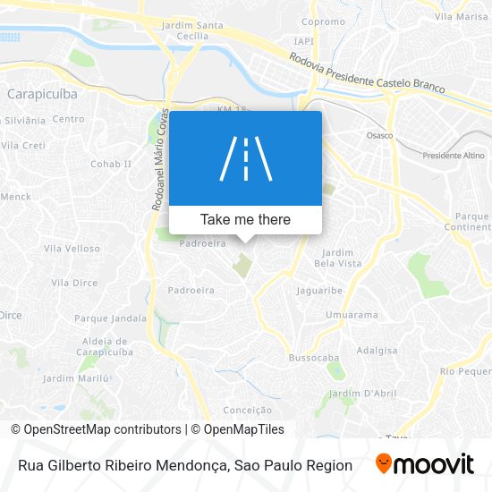 Rua Gilberto Ribeiro Mendonça map