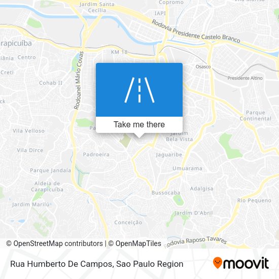 Rua Humberto De Campos map