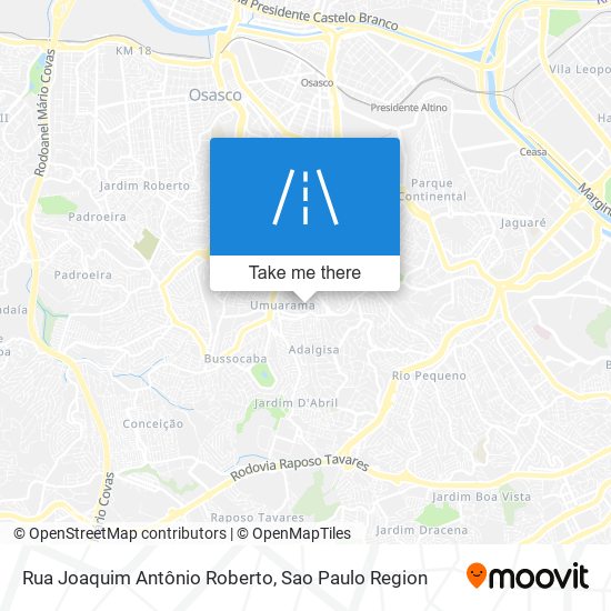 Mapa Rua Joaquim Antônio Roberto