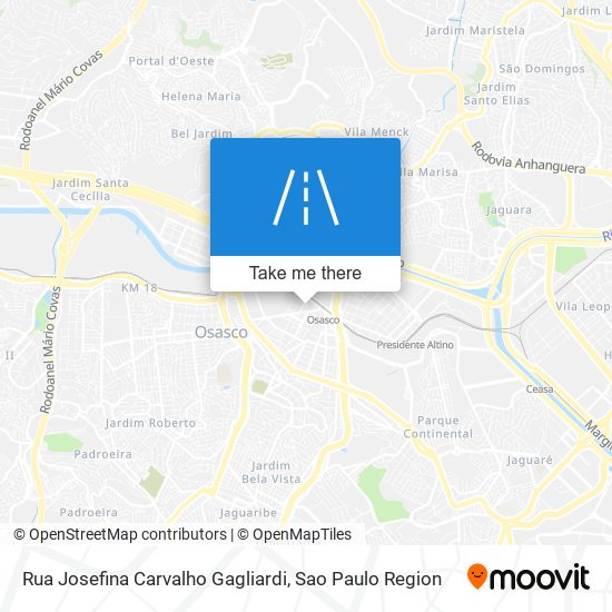 Mapa Rua Josefina Carvalho Gagliardi